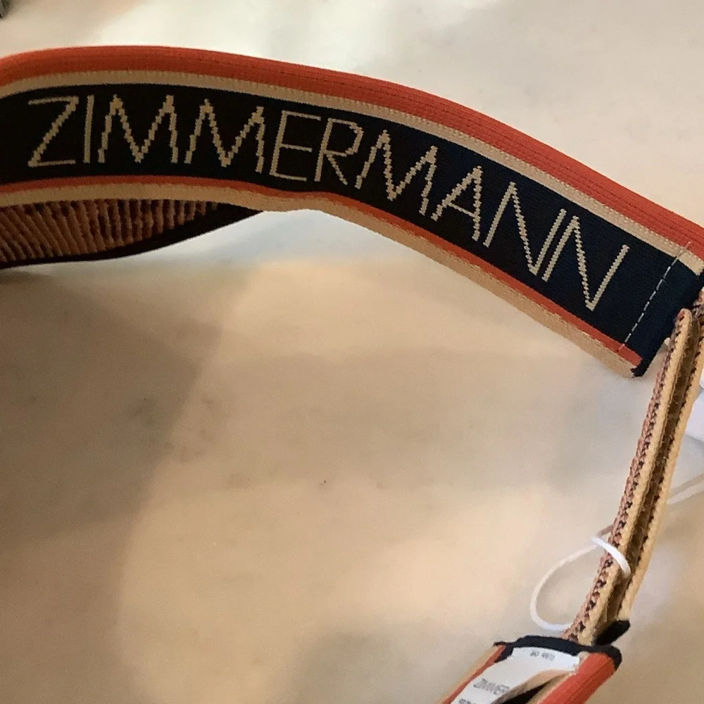 91. Zimmermann Navy and Orange Floral Visor, Brand New - Picture 2 of 4